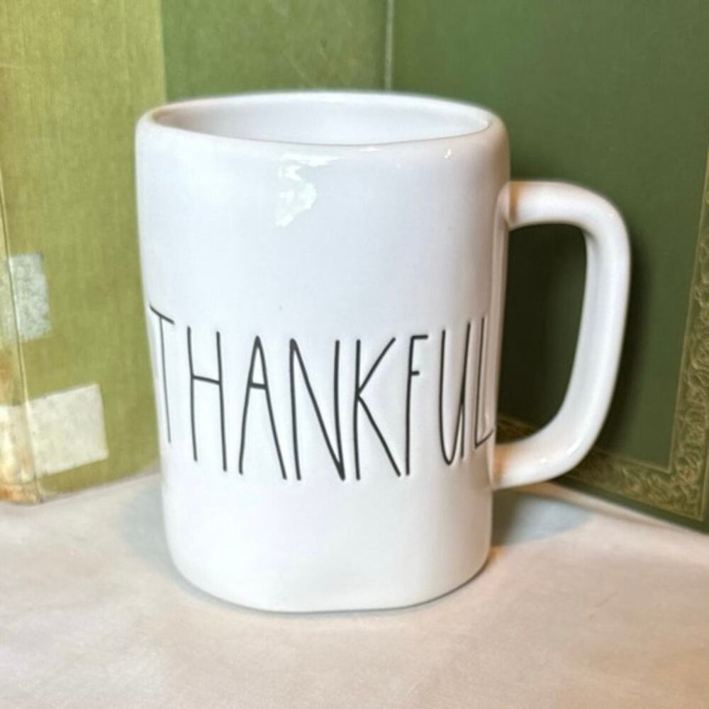 Rae Dunn “THANKFUL” Mug • Classic White • Very Good - Picture 4 of 4